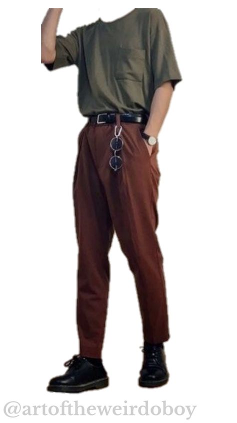 Green Brown Outfit, Tarot Fashion, Instagram Png, Slacks Outfit, Polyvore Png, Brown Pants Outfit, Outfit Polyvore, Outfits Polyvore, Street Style Outfits Men