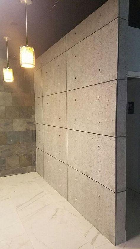 Concrete Accent Wall, Concrete Walls Interior, Concrete Wall Design, Concrete Cladding, Formed Concrete, Concrete Wall Panels, Modern Industrial Interior, Stone Wall Design, Cladding Design