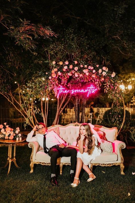 Love Seat For Wedding Couple, Pink Velvet Couch Wedding, Velvet Couch Wedding Reception, Better Together Neon Sign Wedding, Photo Lounge Wedding, Portrait Lounge Wedding, Wedding Couch Photo Booth, Wedding Couch Decor, Photo Backdrop Wedding Receptions