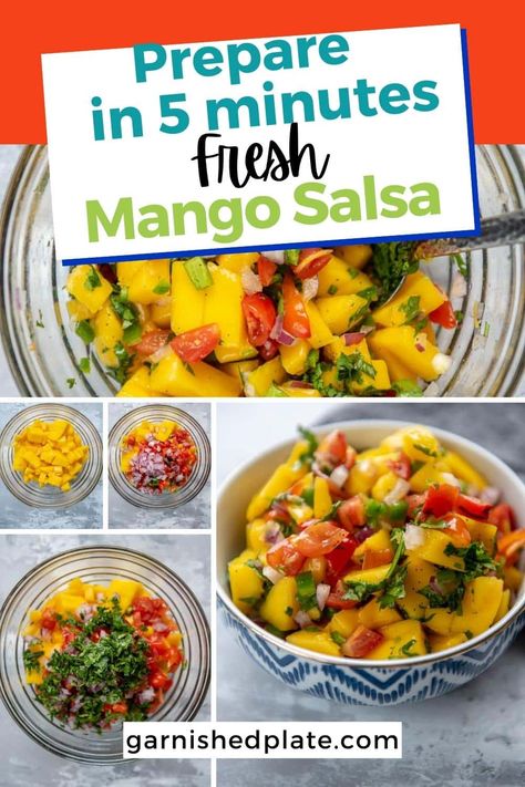 It’s easier than you think to make your own fresh homemade mango salsa! Enjoy the flavors of summer in this quick and easy salsa that pair perfectly with all your favorite summertime meals! Summertime Meals, Mango Salsa Recipe, Fresh Mango Salsa, Plate Recipes, Mango Salsa Recipes, Easy Salsa, Delicious Gluten Free Recipes, Meal Prep Bowls, Mango Salsa