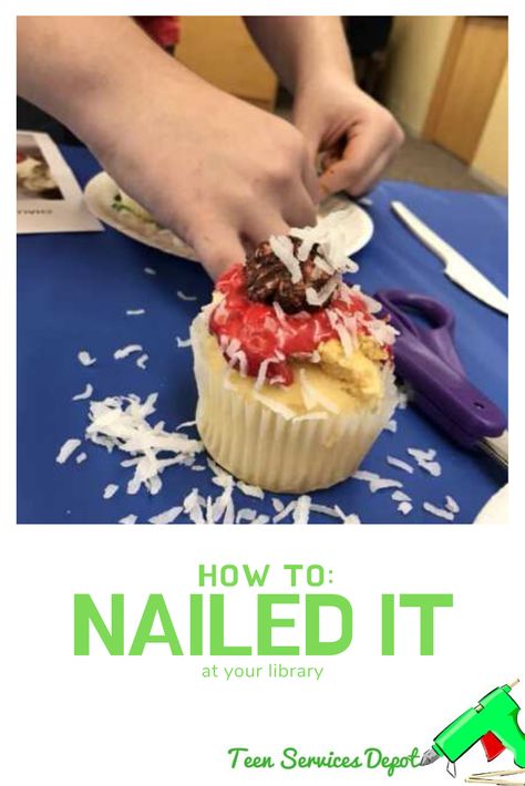 Teens love cooking programs. Here's a Nailed It program we did based on the popular Netflix show. Challenge For Teens, Christmas Party Activities, Recipe For Teens, Teen Programs, Party Cooking, Cooking Challenge, Food Program, Food Activities, Netflix Show