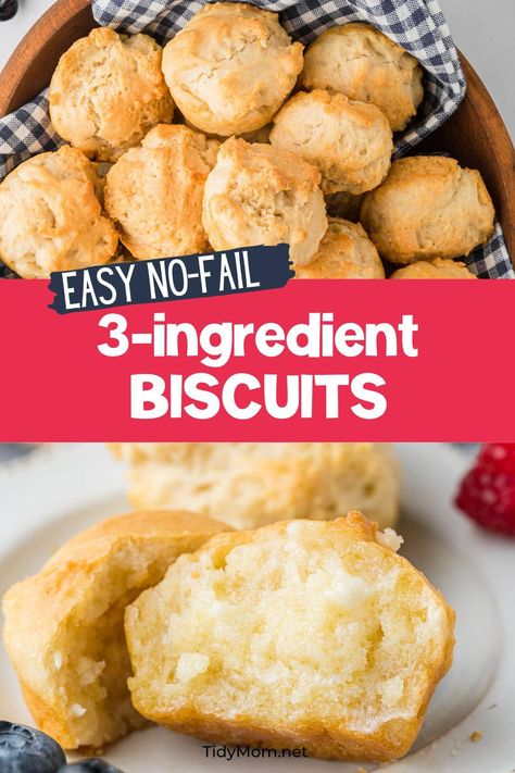 Experience the comforting taste of Southern hospitality with these homemade biscuits made with mayonnaise, baked effortlessly in a muffin pan. This easy biscuit recipe requires just 3 ingredients. In just 20 minutes, you'll be greeted with golden, fluffy biscuits to complement any meal. Hello to simple, friendly flavors that warm the heart and soul. PRINTABLE RECIPE at TidyMom.net Baking With Mayonnaise, Mayonnaise Rolls Easy, Mayo Biscuits Recipes, Mayonnaise Biscuits Recipes, Mayonnaise Muffins Recipe, Mayonnaise Muffins, Mayo Biscuits, Mayonaise Biscuits, Mayonnaise Biscuits