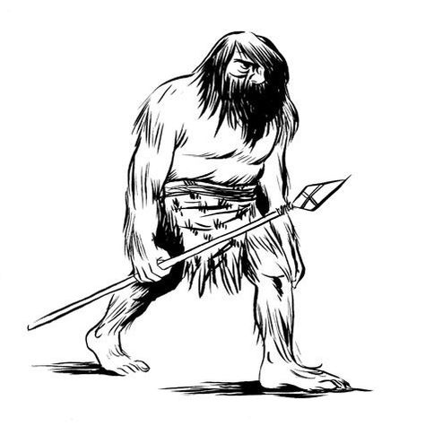 Caveman Drawing Coloring Pages Caveman Clothes, Phil Of The Future, Hair Clay, Drawing Ideas List, Colouring Sheets, Hunter Gatherer, Dad Tattoos, Dinosaur Art, Drawing Clothes