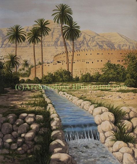 Jericho is said to be the oldest continually- inhabited place on Earth.  It was known as the 'city of palms' and had springs of fresh water Ancient Jericho, Sermon Illustrations, Village Map, Bible Images, Bible Illustrations, Archaeological Discoveries, Ancient Buildings, Christian Pictures, Flickr Photos