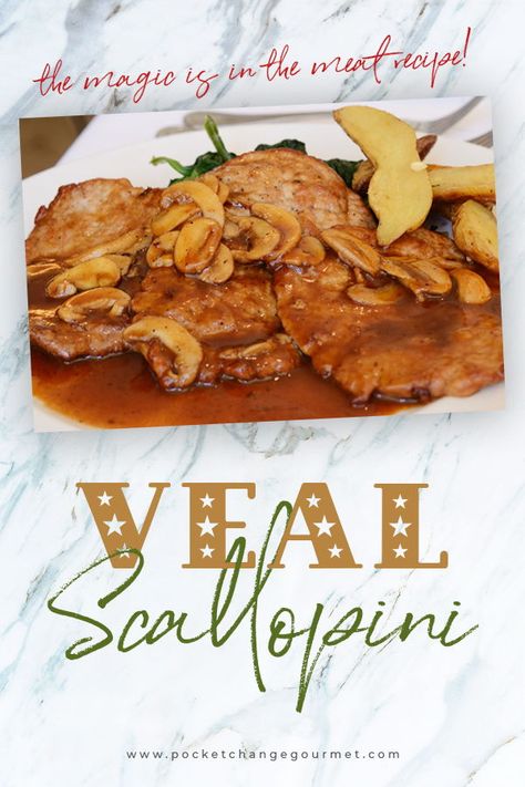 Veal Scallopini Recipes Healthy, Veal Escalope Recipe, Beef Escalope Recipe, Veal Piccata Recipe, Scallopini Recipes, Veal Scallopini Recipes, Veal Cutlet Recipes, Veal Dishes, Veal Roast