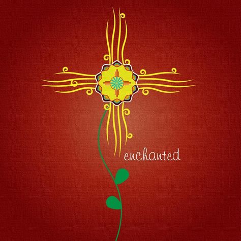 Enchanted El Salvador Art, Native American Tattoos, Native American Patterns, Flag Tattoo, Mexico Art, Flower Red, New Mexican, Southwestern Decorating, Southwest Art