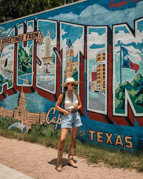 Your Ultimate Austin Guide 👇🏼 HOTELS IN AUSTIN - @hotelviata overlooking Texas Hill Country, a chill respite from city life - @citizenm downtown, budget friendly and central - @southcongresshotel and @austinmotel for hip South Congress vibes - @commodoreperryauberge the ultimate luxury retreat THINGS TO DO IN AUSTIN - Escape the heat at Barton Springs (photo 3) - See the spectacle of the Austin bat population from South Congress Bridge or sunset kayak - Get cultured at @blantonmuseum - Shop... Summer In Houston, Austin Texas Shopping, Austin Texas Photography Locations, Austin Photography Locations, Hoodie Photoshoot, South Congress Austin, Austin Texas Photography, Austin Texas Travel, Texas Aesthetic