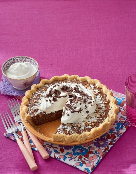 German Chocolate Pie Is the Most Decadent Treatthepioneerwoman German Chocolate Pie, German Chocolate Pies, Pumpkin Cream Pie, Christmas Pie, Chocolate Pie Recipes, Holiday Desserts Table, Chocolate Pecan Pie, Holiday Pies, Chocolate Pie