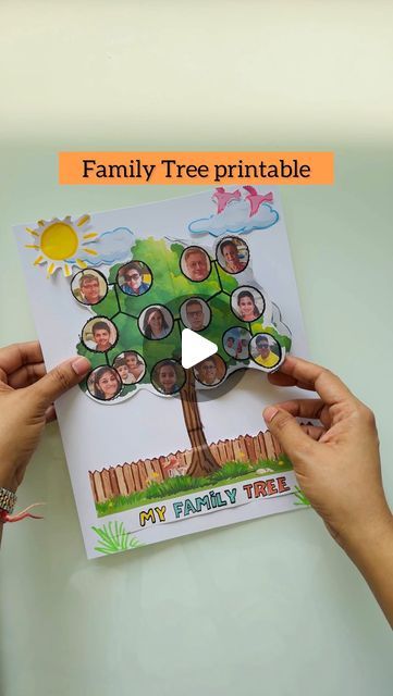 Family Tree Ideas For Kids School, Family Tree Ideas For Kids Project, Family Tree Craft For Kids, Family Tree Project For School, Family Tree Ideas For Kids, Family Tree Kindergarten, Diy Family Tree Project, Family Tree Activity, Family Tree Ideas