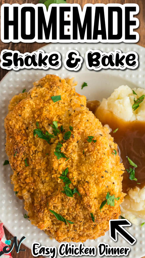 Enjoy a delicious and easy chicken dinner with our homemade Shake and Bake Chicken recipe! Perfect for a quick summer meal, Homemade Chicken Shake And Bake, Shake And Bake Seasoning Recipe, Homemade Shake And Bake Chicken Seasoning Mixes, Crispy Shake And Bake Chicken, Keto Shake And Bake Chicken, Home Made Shake And Bake For Chicken, Shack And Bake Chicken, Copycat Shake And Bake Chicken, Shake And Bake Recipes Homemade