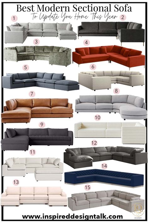 Brown Sofa Set, Modern Couch Sectional, Luxury Sofa Living Room, Large Sectional Sofa, Luxury Sofa Design, Sofa Inspiration, Sala Grande, Sofas For Small Spaces, Luxury Bed Sheets