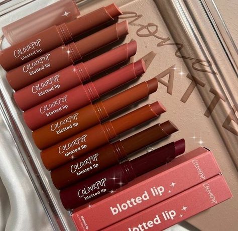 Colourpop Cosmetics Lipsticks, Color Pop Makeup Products, Colorpop Makeup Products, Blotted Lip, Mat Lipstick, Colourpop Lipstick, Lipstick Kit, Makeup Accesories, Makeup Package