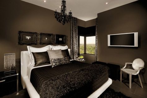 Impresionante Ático en Phoenix | HomeDSGN Black Bedroom Design, Brown Bedroom, Black Bedroom, Beautiful Bedrooms, Home N Decor, Bedroom Colors, My New Room, Home Fashion, Guest Bedroom