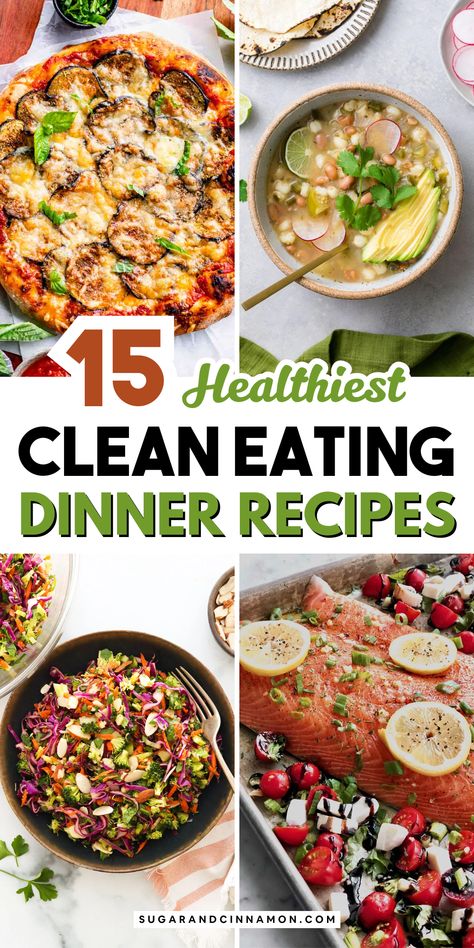 Explore mouthwatering "Healthy Clean Eating Dinner Ideas" that are perfect for any night! 🍅🍛 With quick and easy recipes featuring wholesome ingredients, you can make healthy eating a breeze. Enjoy satisfying meals without compromising on flavor. Save this pin to keep these delicious ideas at your fingertips! Healthy Weekly Dinners, Easy Clean Family Dinners, Best Recipes For Dinner Healthy, Healthy Meals On Budget, Healthy Dinner Ideas For Two Clean Eating, Clean Easy Dinner, Healthy Satisfying Dinners, Healthily Dinner Meals, Healthy 1 Person Dinner