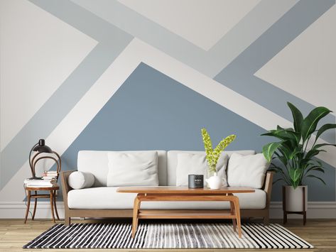 Painting Ideas Hallway, Room Paint Designs, Fancy Towels, Geometric Wall Paint, Wall Paint Patterns, Wall Painting Ideas, Wall Painting Living Room, Living Room Wall Color, House Wall Design