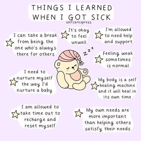 Selfcare When Sick, Self Care When You Are Sick, Healing Affirmations Sickness, Self Care When Sick, Unwell Sick Quotes, Sick Quotes Health, Hadis Quotes, Healing Sickness, Sick Quotes