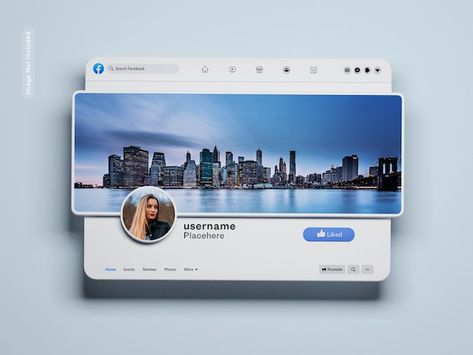 Facebook Page Mockup, Cover Page Facebook, Facebook Post Mockup, Facebook Page Design, Mockup Idea, Facebook Page Template, Behance Presentation, Facebook Mockup, Facebook Cover Photo Template
