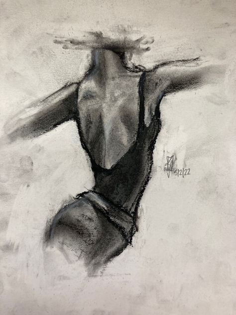 Charcoal Dancer Drawing, Human Figure Gcse Art, Tonal Studies, Dancer Sketch, Tonal Drawing, Biro Drawing, Dancer Drawing, Ballet Hairstyles, Personal Investigation