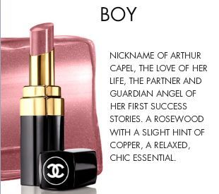 Chanel Boy Lipstick, Chanel Rouge Coco Shine, Boy Chanel, Chanel Lipstick, Chanel Rouge, Fashion Boy, Chanel Beauty, Chanel Makeup, Makeup Obsession