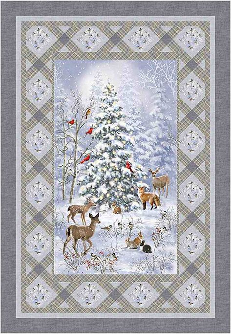 Christmas Panel Quilt Patterns Free, Christmas Panels Wall Hangings, Timeless Treasures Panel Quilts, Quilt Panel Border Ideas Free, Quilts Using Panels, Quilt Panel Border Ideas, Quilts Made With Panels, Novelty Quilts, Christmas Panels