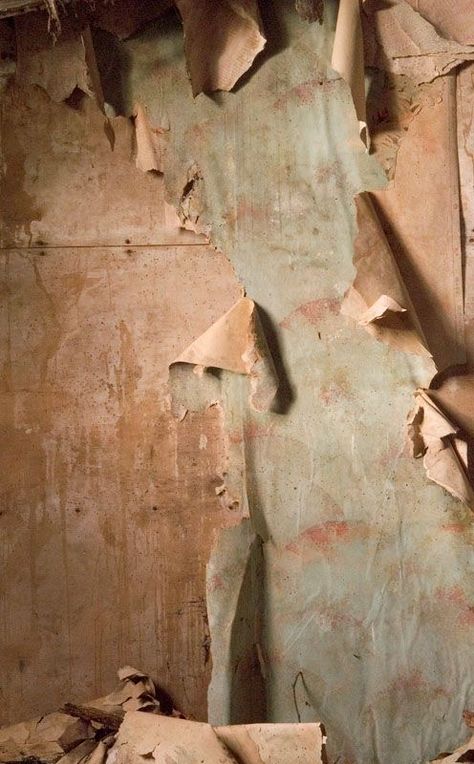 Peeling Wallpaper, Old Texture, Derelict House, Peeling Paint, Old Wall, A Level Art, Yellow Wallpaper, Old Wallpaper, Paint Ideas