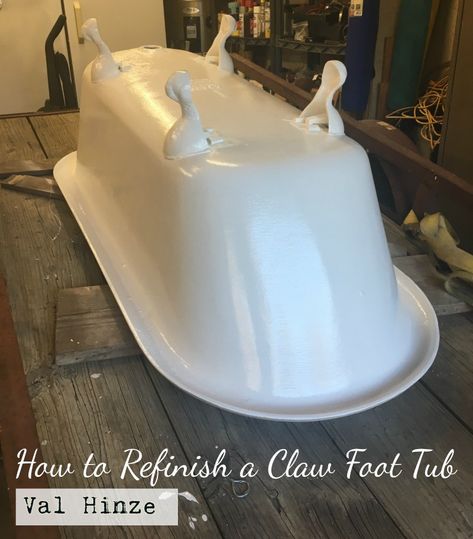 Painting Clawfoot Bathtub, How To Redo Clawfoot Tub, Paint Clawfoot Tub, How To Refinish Old Clawfoot Tub, Restore Clawfoot Tub, Clawfoot Tub Bathroom, Clawfoot Tubs, Tub Tray, Tub Bathroom