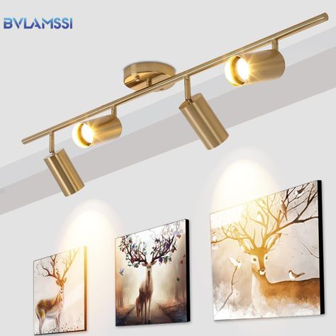 Rail Lights Ceiling, False Ceiling With Track Lights, Modern Light Fixtures Kitchen, Kitchen Table Lighting Fixtures, Minimal Brass Ceiling Light, Country Kitchen Lighting, Gold Ceiling Lamp, House Lighting Outdoor, Candle Lighting Ceremony