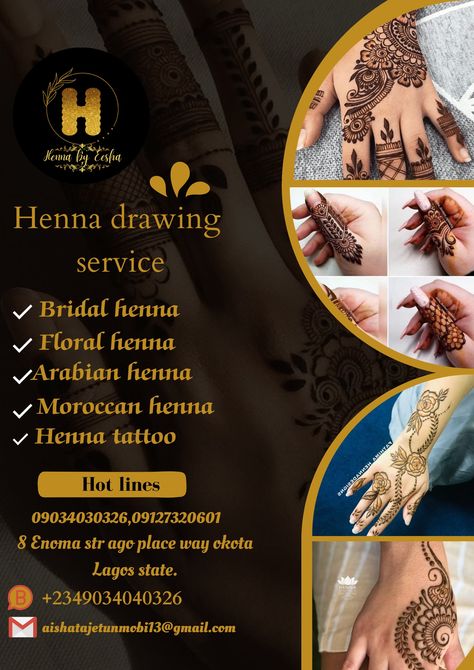 Beautiful henna by Eesha art Mehendi Poster Design, Mehandi Poster Design, Mehndi Poster Design, Henna Poster Design, Class Poster Ideas, Class Poster Design, Advertisement Ideas, Wedding Illustration Card, Banner Art