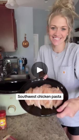 10K views · 299 reactions | Crockpot Southwest Chicken Pasta! | Andrea | Andrea · Original audio Crockpot Southwest Chicken, Southwest Chicken Pasta, Southwest Chicken, 50k Views, Chicken Dish, Crockpot Dishes, 10k Views, Slow Cooked, Pot Meals