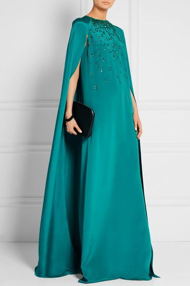 Western Designs, Kaftan Designs, Mother Of The Bride Dresses Long, Green Gown, Abaya Designs, Elegante Casual, فستان سهرة, Satin Gown, Evening Dresses Elegant