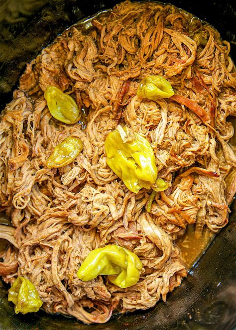 Slow Cooker Mississippi Pork Tenderloin - Plain Chicken Mississippi Pork Tenderloin, Tenderloin Crockpot, Best Pork Tenderloin, Pork Loin Crock Pot Recipes, Crockpot Pork Loin, Crockpot Pork Tenderloin, Slow Cooker Pork Tenderloin, On A Bun, Au Jus Gravy