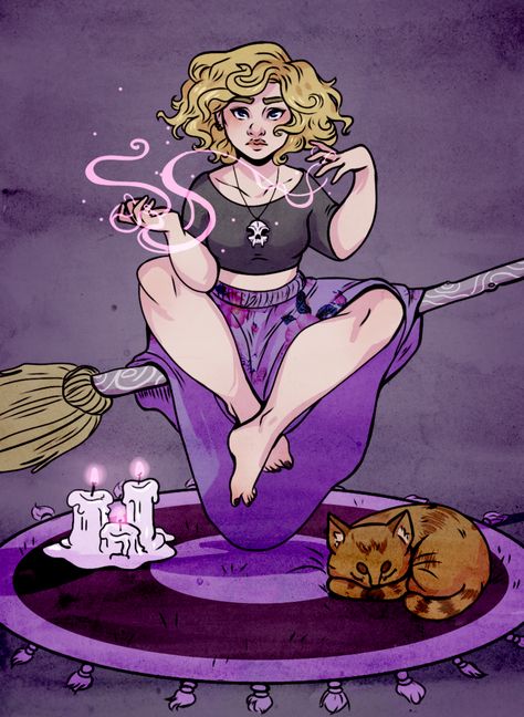 owlcatchyal8r:Witchsona week is back, Witch means my lazy, good for nothing witch is back with her bottomless pit of a cat. Witch Oc Drawing, Witch Drawing, Witch Characters, Modern Witch, Witch Art, Witch Aesthetic, A Drawing, Character Design Inspiration, Drawing Inspiration