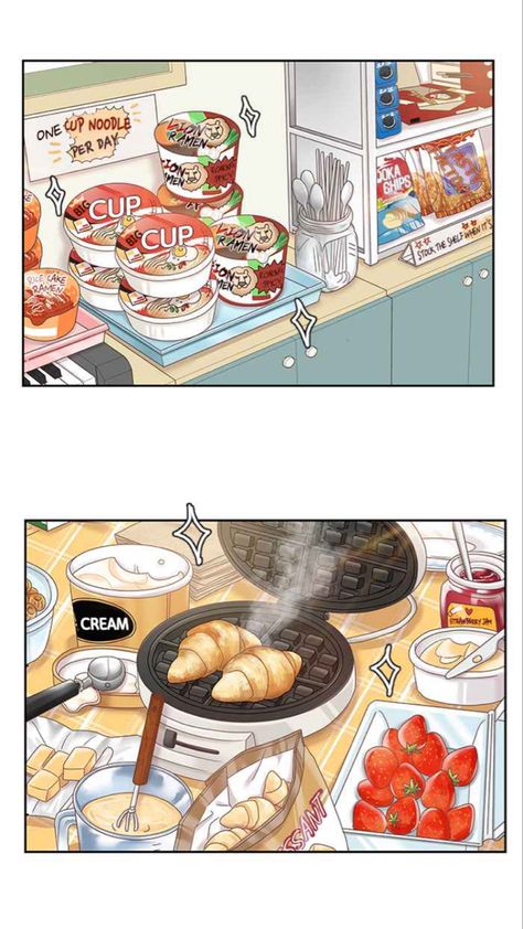 Odd Girl Out, Webtoon Panels, Food Reference, Talking To Myself, 귀여운 음식 그림, Drink Art, Foodie Art, Food Anime, Food Cartoon