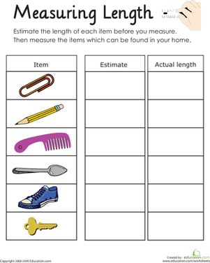 First Grade Math Worksheets: Measure the Length Math Measurement Activities, Converting Measurements, Teaching Measurement, Unit Converter, Measurement Worksheets, Measuring Length, First Grade Math Worksheets, Measurement Activities, Metric Units