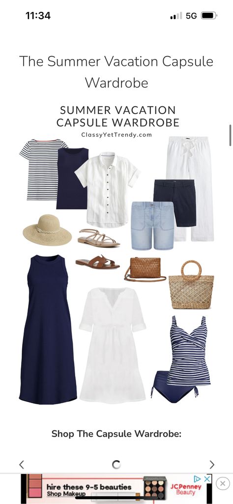 Coastal Casual Outfit, Nantucket Style Clothing, Packing Wardrobe, Vivid Linen, Coastal Casual, Stylish Outfits For Women Over 50, Summer Holiday Outfits, Travel Capsule, Casual Summer Wear