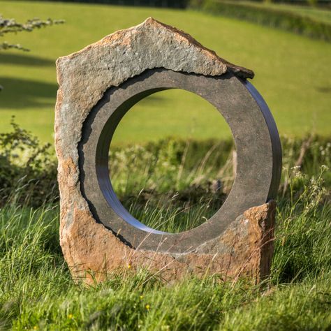 The Listening Stone - on form Stone Carving Sculpture, Morden Art, Coastal Landscaping, Stone Sculptures, Reptile Tank, Raw Color, Rock Sculpture, Rock Garden Landscaping, Standing Stone