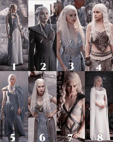 Daenerys Targaryen Fashion, Danaerys Targaryen Outfit, Got Daenerys Dresses, Deanery Targaryen Outfit, Danerys Targarian Costume Halloween, Daenerys Outfits Inspiration, Fantasy Gowns Warriors Dragon, Game Of Thrones Daenerys Outfits, Danaerys Targaryen Dresses