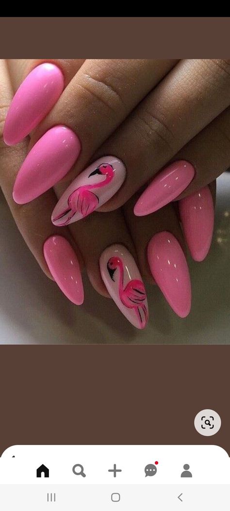 Neon Coral Nails, Yellow Toe Nails, Almond Nails Pink, Flamingo Nails, Neon Acrylic Nails, Neon Nail Designs, Neon Green Nails, Nail Drawing, Cute Gel Nails