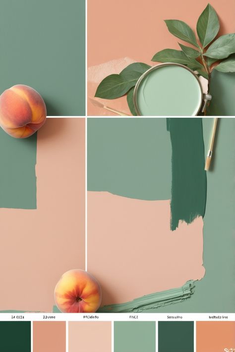 Discover the top secrets to achieving success in "a" - learn the proven strategies that will transform your life! #ad     #Colortrend #wallpaint2024  #color2024  #DIYpainting  ##DIYhomedecor  #Fixhome Green And Apricot Living Room, Peach And Green Palette, Colours That Go With Peach, Peach Green Living Room, Peach Wall Paint Bedroom, Sherwin Williams Pink And Green, Coral And Green Bathroom, Coral And Green Living Room, Green And Peach Kitchen