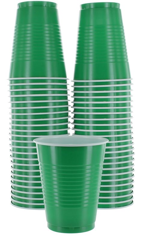 PRICES MAY VARY. ✓DESCRIPTION – Disposable party cups are the perfect package, especially since it easily holds a standard can of soft drink or soda. You can save time and energy if you want to throw away these colorful cups when the party's over. The perfect settings disposable cup allows you to spend more time having fun. ✓QUALITY – These heavy-duty 18 oz plastic cups disposable is made of hard plastic, which means they won't break easily. Also, because of the high-quality plastic, they can be Masters Party, Halloween Party Cups, Plastic Party Cups, Birthday Party Cups, Paper Party Decorations, Yellow Cups, Solo Cup, Green Cups, Saint Patties