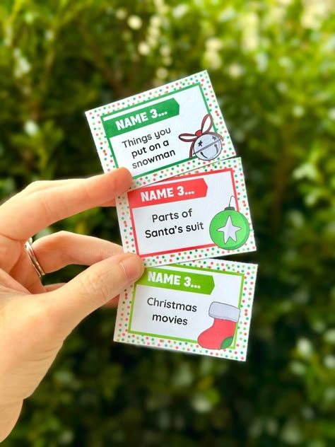 The free printable 5 seconds Christmas game is one of the best Christmas party games to play! Grab the free printable Christmas game cards now. Perfect for large group and both kids and adults! Christmas Picture Quiz, Best Christmas Party Games, Party Games To Play, Free Christmas Games, Easy Holiday Party, Christmas Party Games For Adults, Easy Party Games, Holiday Party Game, Picture Quiz