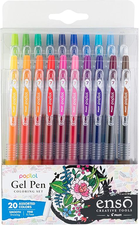 Gel Pen Coloring, Sharpie Set, Sarasa Pens, Pilot Pen, Gel Pens Coloring, Coloring Set, Stationery Obsession, Cute Stationary School Supplies, Watercolor Brush Pen