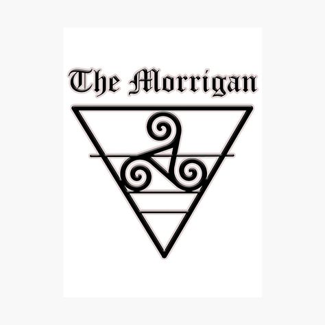 The Morrigan Symbol, Morrigan Symbol, Morrigan Tattoo, The Morrigan Goddess, Dark Goddesses, Celtic Raven, Goddess Symbols, The Morrigan, Black Magick