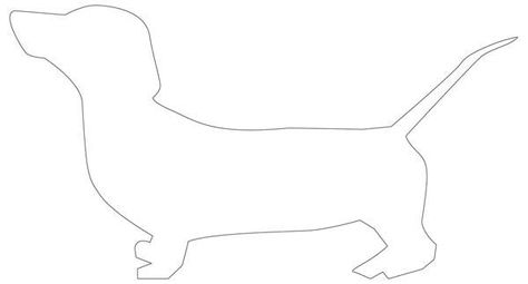 Dachshund Outline - Simple Dog Line Drawing Dog Outline Drawing Simple, Dog Outline Drawing, Dachshund Outline, White Dachshund, Dog Line Drawing, Dog Template, 2023 School, Cat Outline, Dog Outline