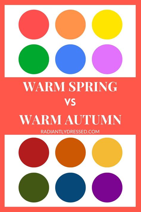 Are you a Warm Spring or a Warm Autumn? Discover how to identify your color season and the best hues to enhance your natural beauty. This article delves into the nuances of Warm Spring and Warm Autumn palettes, explaining how to choose the right shades for your skin tone, hair, and eyes, and why embracing your seasonal colors can transform your wardrobe and boost your confidence. Clear Spring Palette, Color Matching Clothes, Warm Spring Palette, Radiantly Dressed, Warm Spring Color Palette, True Autumn, Colour Analysis, Colour Combinations Fashion, Spring Palette