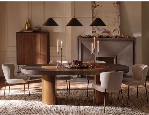 Elegant dining set Arhaus Acero Dining Table, Arhaus Lighting, Covered Patios, Brass Interior, Kitchen Island Chandelier, Linear Pendant Light, Oval Dining Table, Mountain Living, 3 Light Chandelier