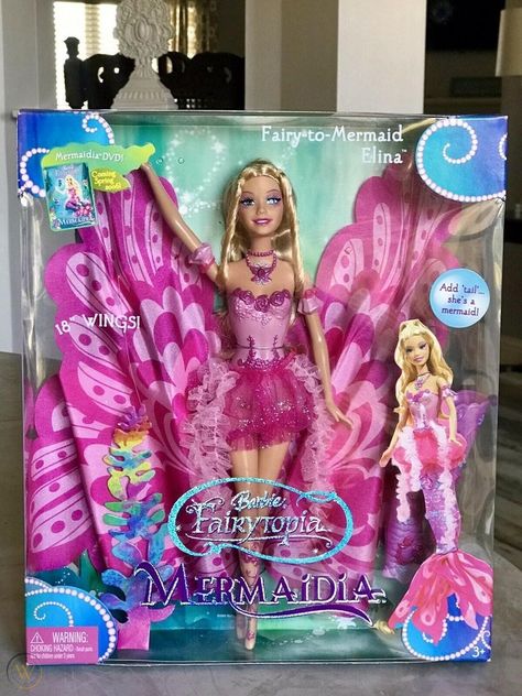 Barbie Fairytopia Mermaidia, Fairytopia Barbie, Fairytopia Mermaidia, Pink 2000s, Barbie Fairy, Disney Princess Babies, Mermaid Toys, Mermaid Barbie, Barbie Funny