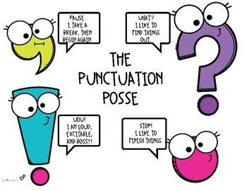 Use this fun anchor chart/poster to help your students learn about punctuation. Punctuation Marks Chart, Parts Of Speech Anchor Chart 1st Grade, Theme Anchor Chart 2nd Grade, Inflectional Endings Anchor Chart, Pronoun Anchor Chart, Punctuation Anchor Chart, Figurative Language Anchor Chart, Sentence Anchor Chart, Grammar Anchor Charts