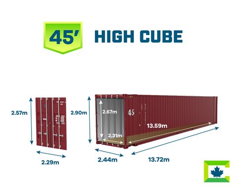 45-High-Cube-Shipping-Container-Dimensions-Metric-Shipping-Container-Dimensions-in-Meters-Northern-Container-Sales Shipping Container Door, Shipping Container Dimensions, Container Door, Container Dimensions, Door Dimensions, Containers For Sale, Shipping Container