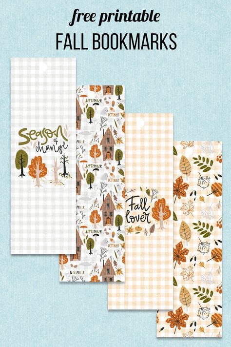 Vintage Bookmarks Printable Free, Autumn Bookmarks Free Printable, Autumn Scrapbook Ideas, Fall Bookmarks Free Printable, Free Printable Book Marks, Autumn Printables Free, Free Bookmarks Printables, Fall Printables Free, Bookmarks To Print